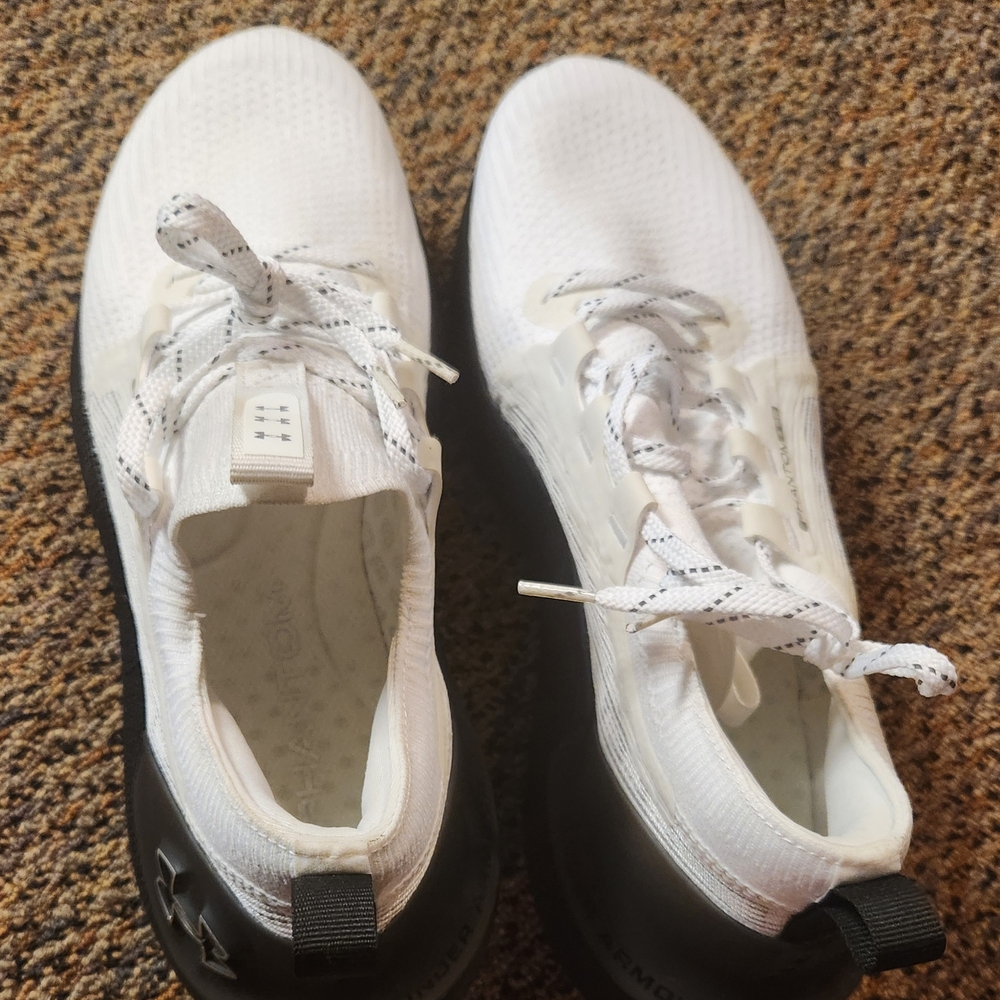 Under Armour White and Black Athletic Shoes
